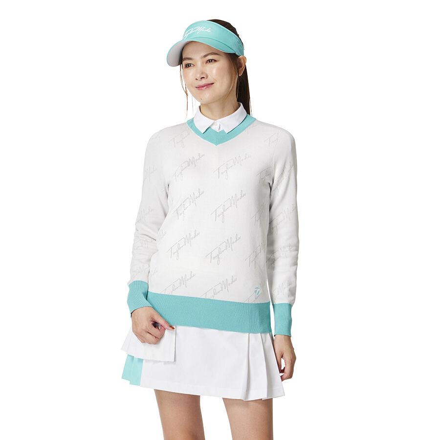ウィメンズ】 ロゴVネックセーター｜APPAREL | TaylorMade Golf | テーラーメイド ゴルフ公式サイト