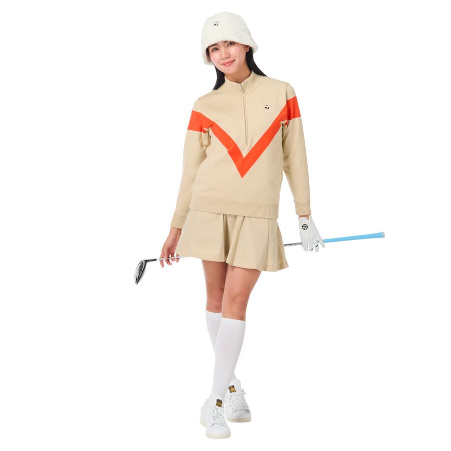 ウィメンズ】カラーブロックハーフジップセーター｜APPAREL | TaylorMade Golf | テーラーメイド ゴルフ公式サイト