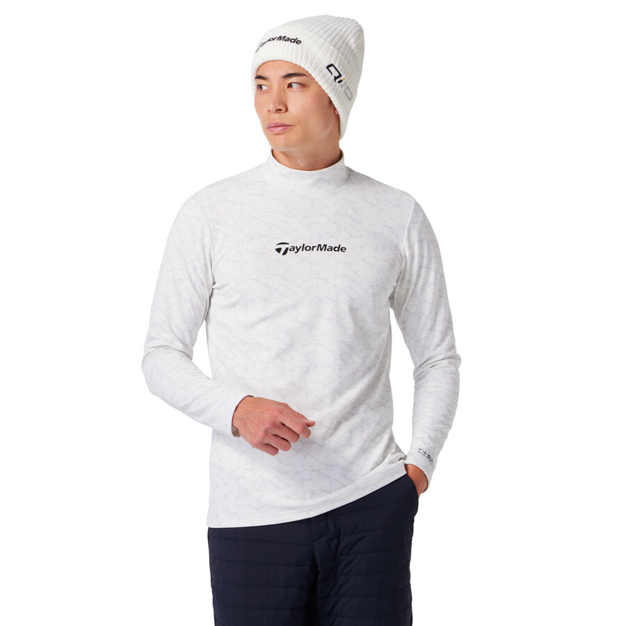 テーラーメイド　T-HEATグラフィック　裏起毛モックネック　サイズL 新品 Taylor Made♡総ロゴ♡モックネック T-HEATグラフィック L/S