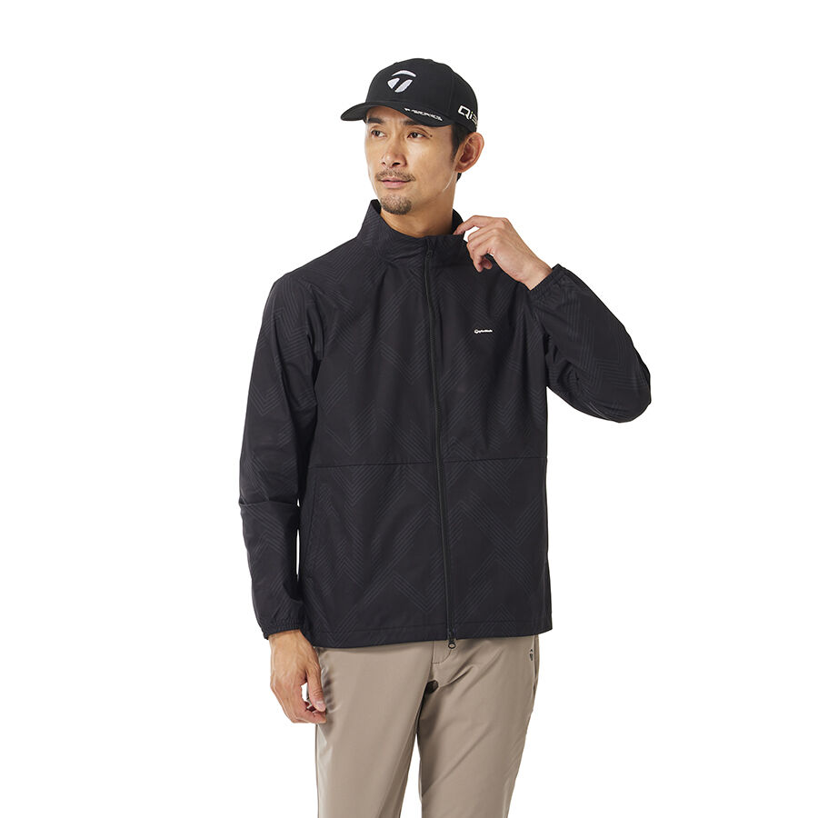 TaylorMade ゴルフジャケット グレー/ブラック マルチファンクショナルグラフィックジャケット｜APPAREL