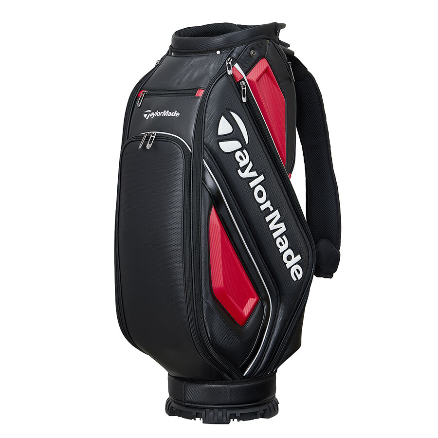 TaylorMade キャディバッグ 黒/赤 TaylorMade キャディバッグ 黒/赤 TaylorMade ゴルフ バック キャディ