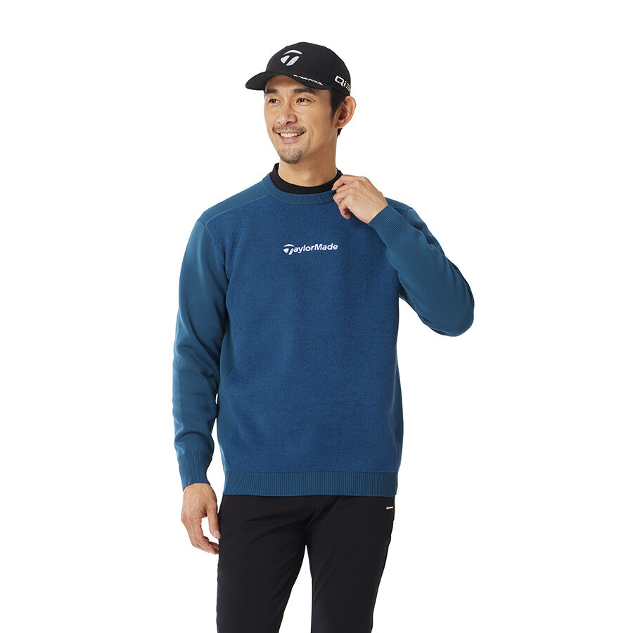 新品 TaylorMade ゴルフウェア 長袖セーター ネイビー ダブルフェイスセーター｜APPAREL | TaylorMade Golf | テーラーメイド