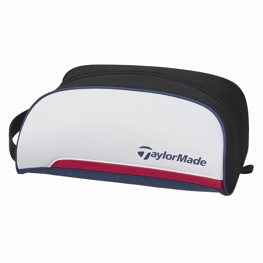 【TaylorMade Golf/テーラーメイドゴルフ】トゥルーライト シューズケース / ホワイト/ネイビー/レッド画像