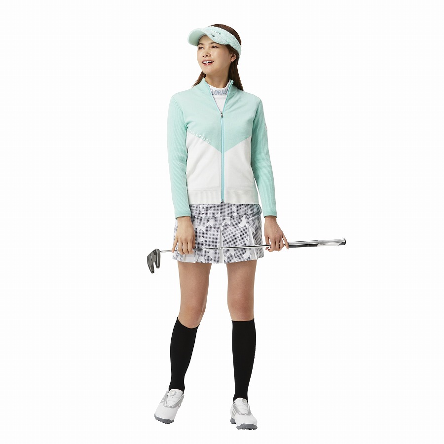 【TaylorMade Golf/テーラーメイドゴルフ】【ウィメンズ】フルジップライニングセーター / Mint【送料無料】画像