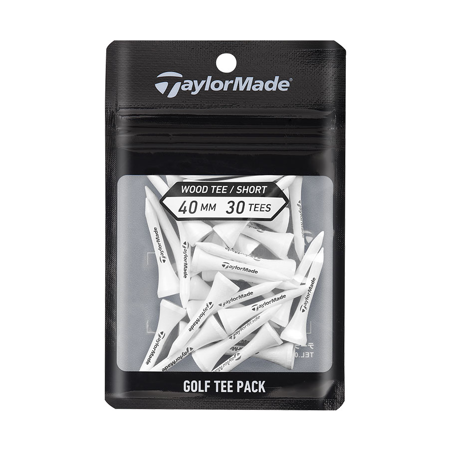 【TaylorMade Golf/テーラーメイドゴルフ】ウッドティーパック 40mm 30p / White