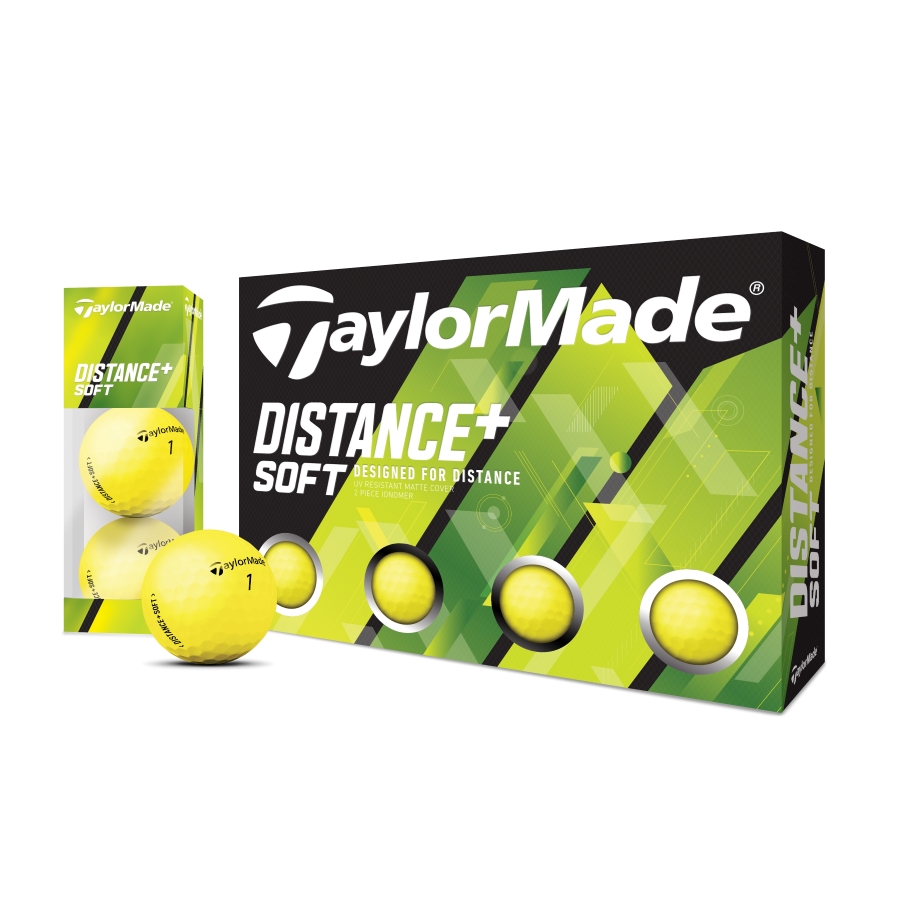 【TaylorMade Golf/テーラーメイドゴルフ】ディスタンス+ ソフト マットイエロー ボール /