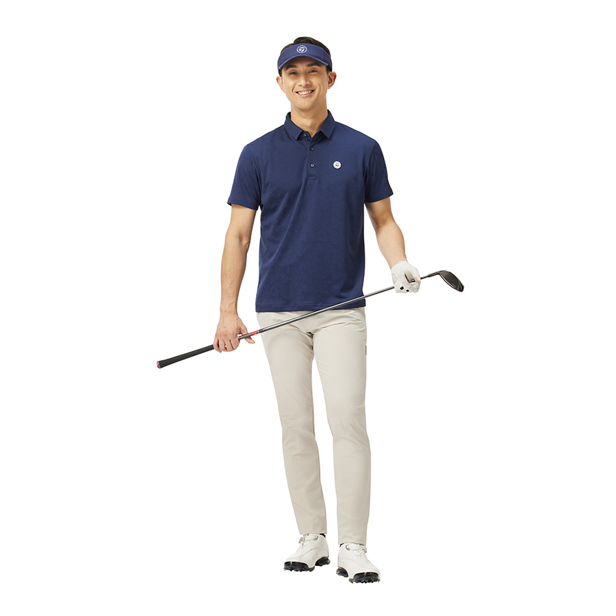 【TaylorMade Golf/テーラーメイドゴルフ】フラワージャガードS/Sポロ / Navy【送料無料】