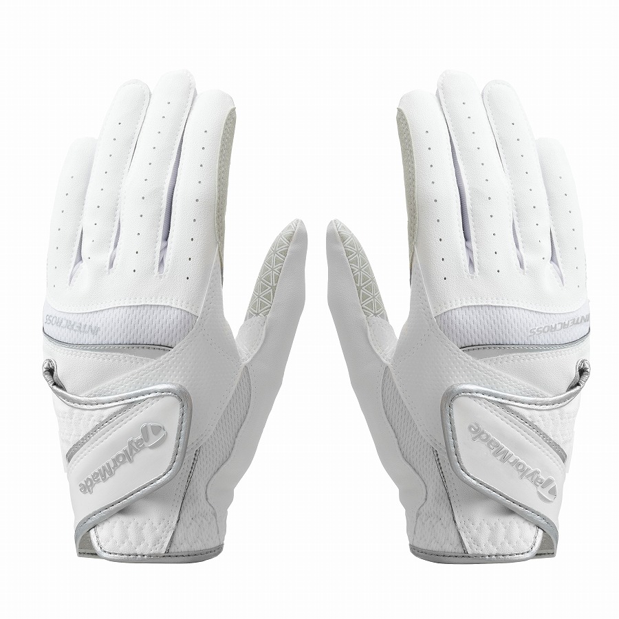 【TaylorMade Golf/テーラーメイドゴルフ】【ウィメンズ】インタークロス2.0グローブペア / White/Silver