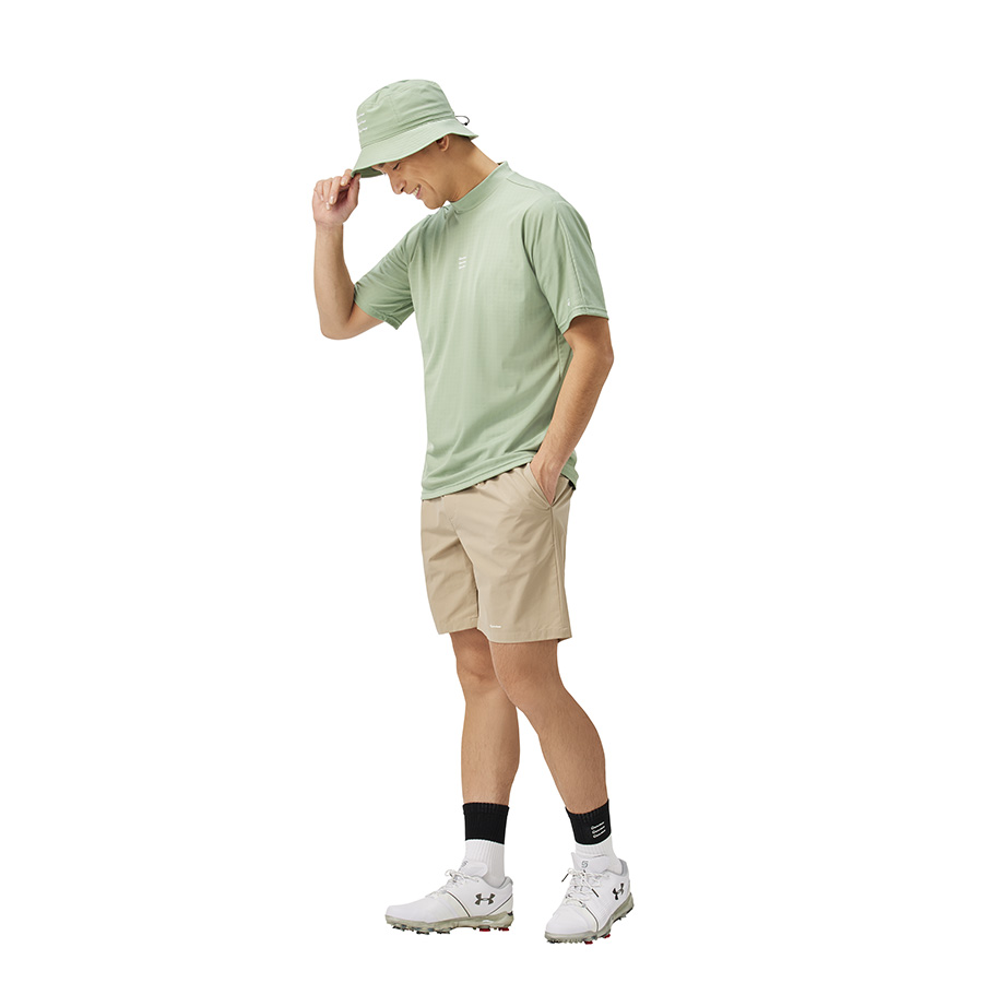 【TaylorMade Golf/テーラーメイドゴルフ】TM×UA メッセージ クーリング S/S モック / Khaki【送料無料】