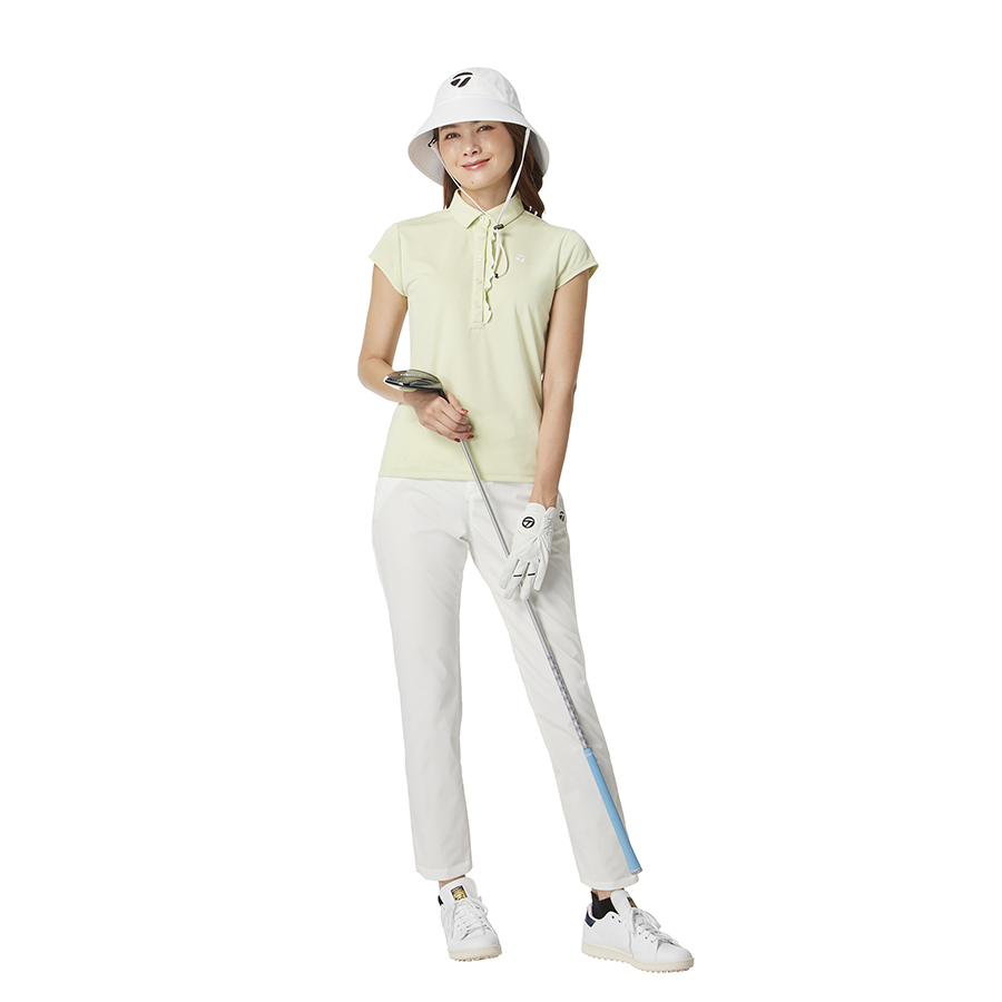 テーラーメイドゴルフ 【冷感UV】 フリル切替キャップスリーブポロシャツ b73513486673c36e5e9c2da13a9318