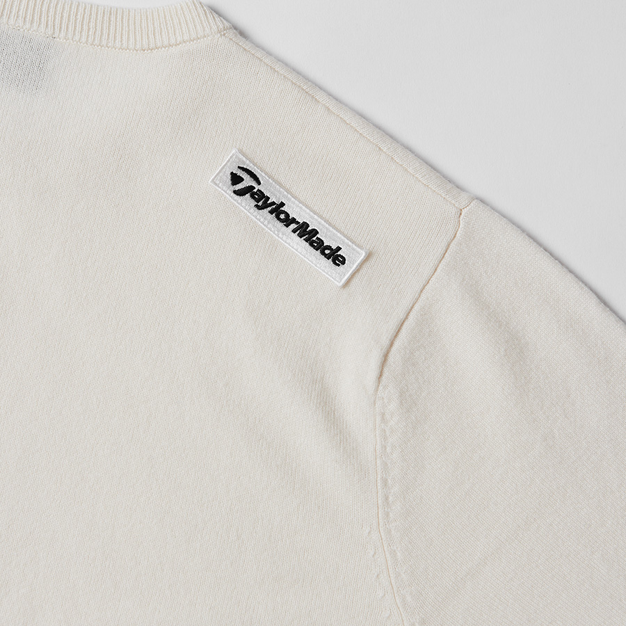 新品【テーラーメイド】人気カシミヤ混合 バイカラー ゴルフモックネックセーターL Munsingwear チェック柄クルーネックセーター -デサントストア