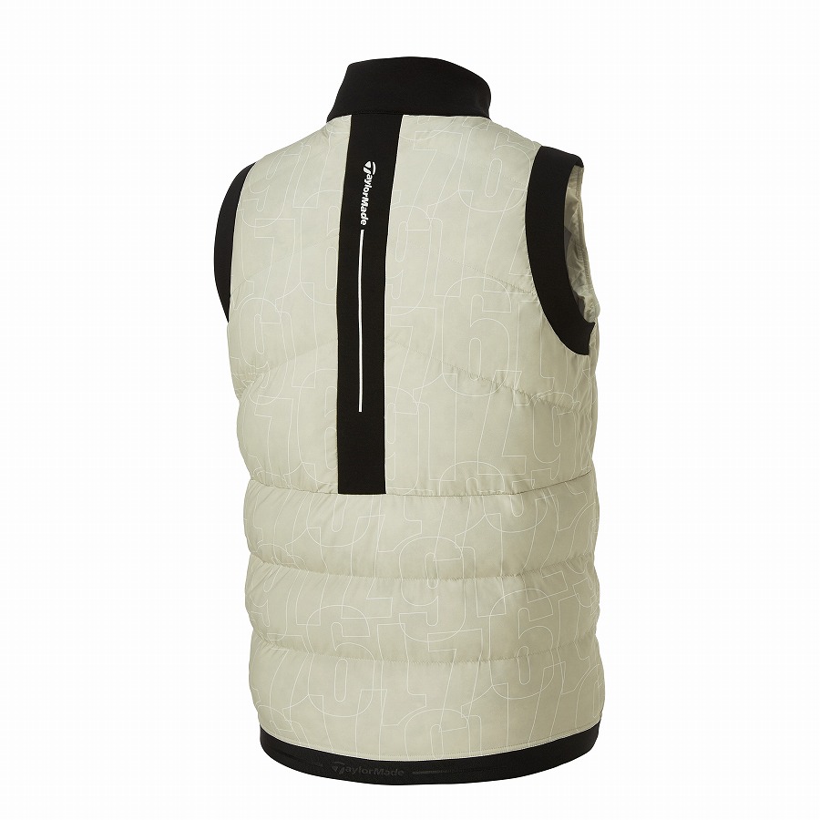テーラーメイドMダウンベスト TAYLOR MADE テーラーメイド ダウンベスト 総柄 ブラウン系 M ゴルフ