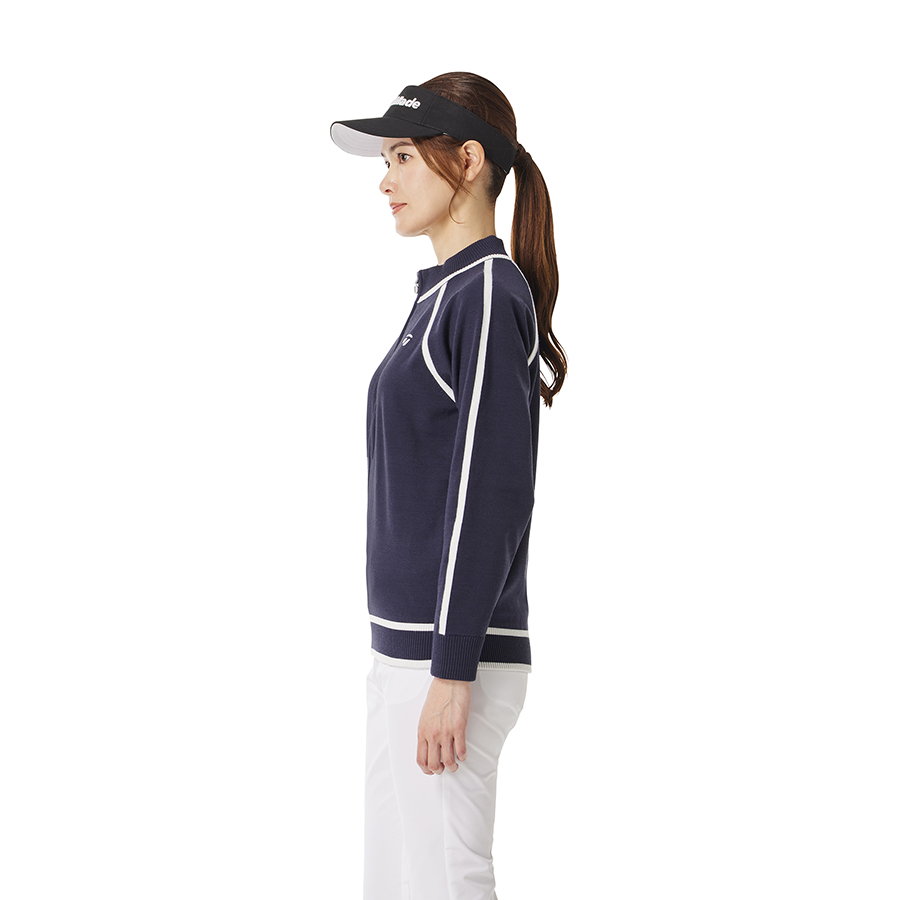 テーラーメイドストレッチラインドハーフジップセーター　ネイビー Ws】ラインドハーフジップセーター｜APPAREL | TaylorMade Golf